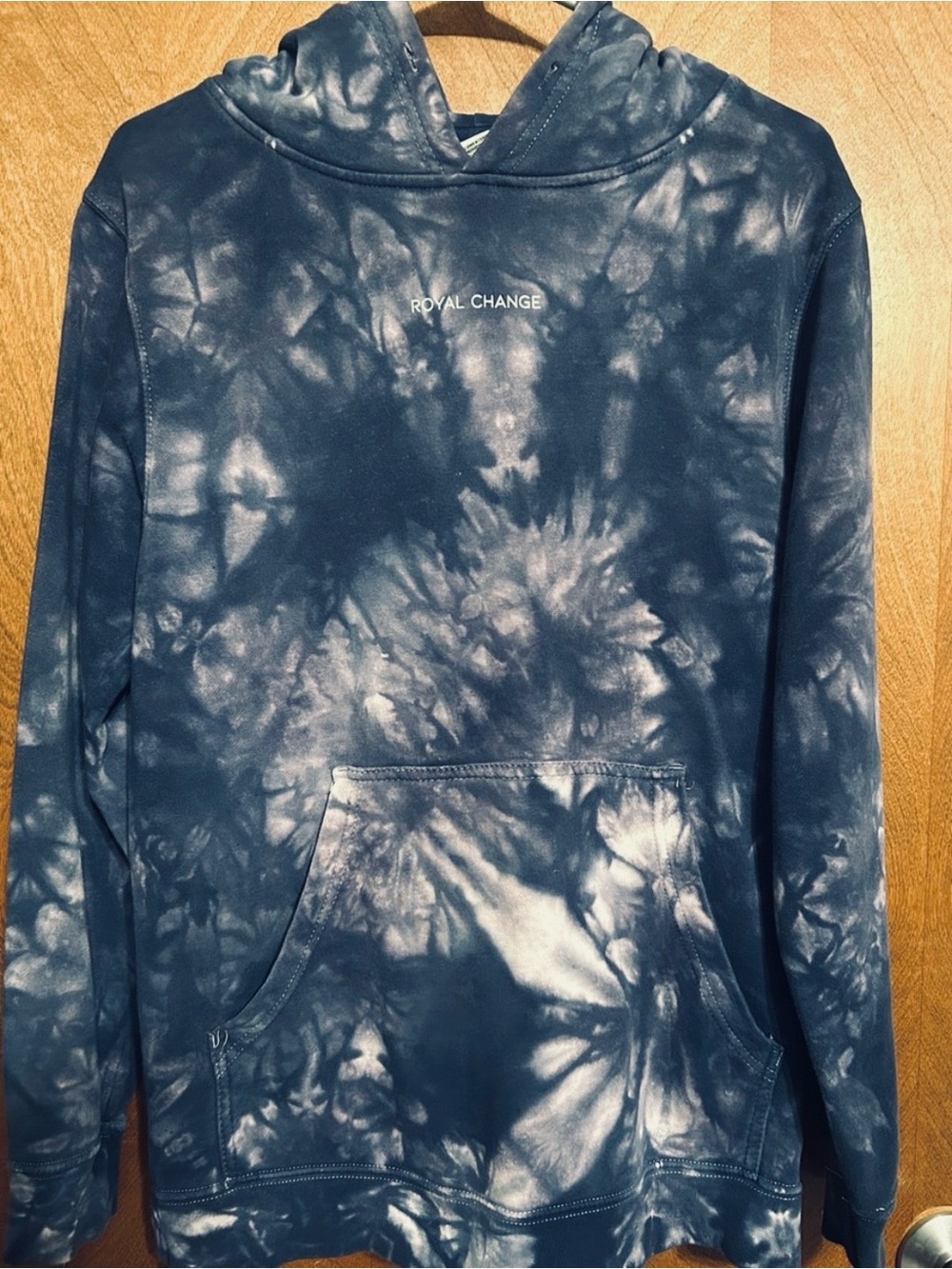Women's Navy Tie-Dye Hoodie Sweater